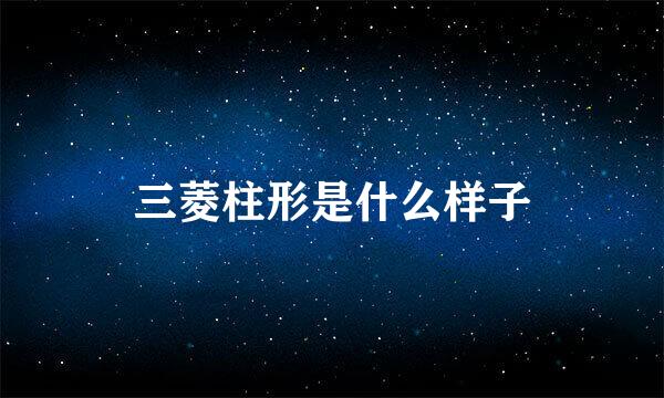 三菱柱形是什么样子