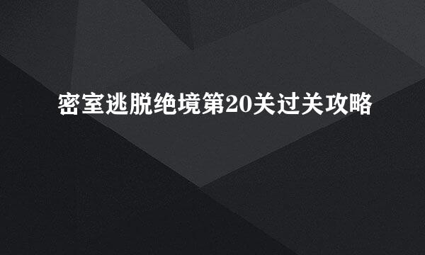 密室逃脱绝境第20关过关攻略