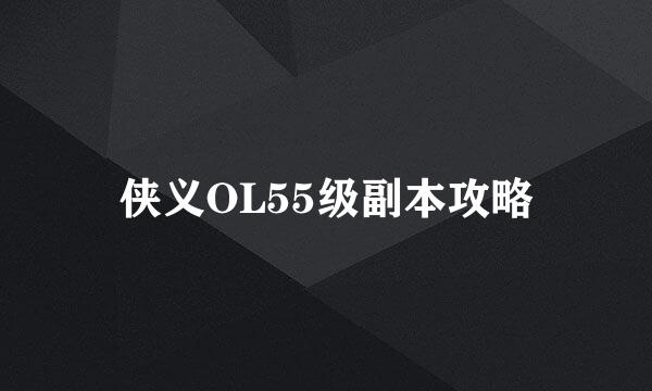 侠义OL55级副本攻略