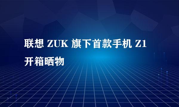 联想 ZUK 旗下首款手机 Z1 开箱晒物