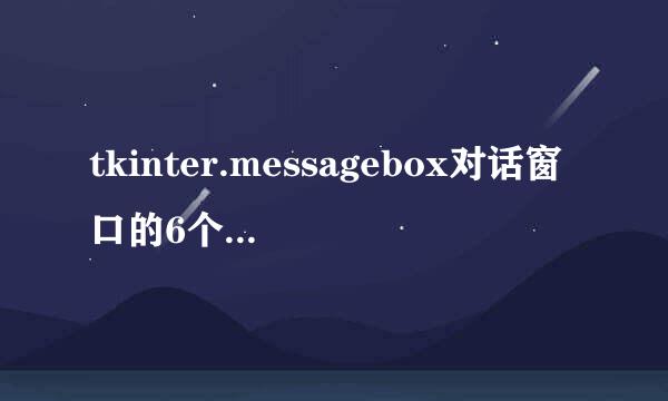 tkinter.messagebox对话窗口的6个使用方法