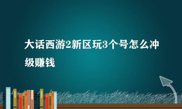 大话西游2新区玩3个号怎么冲级赚钱