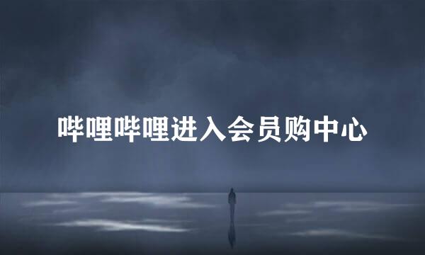 哔哩哔哩进入会员购中心