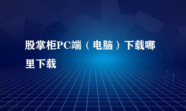 股掌柜PC端（电脑）下载哪里下载