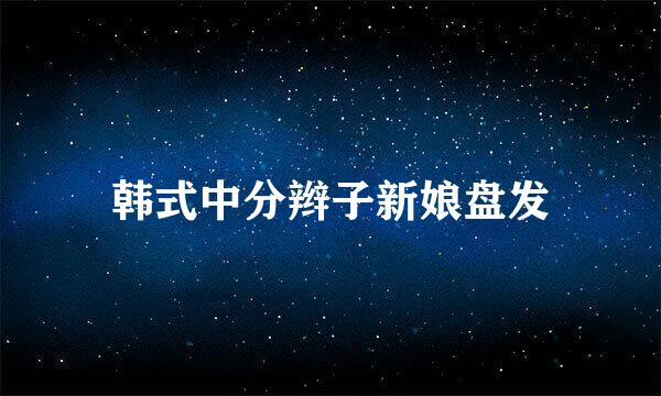 韩式中分辫子新娘盘发