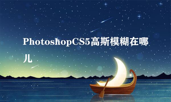 PhotoshopCS5高斯模糊在哪儿