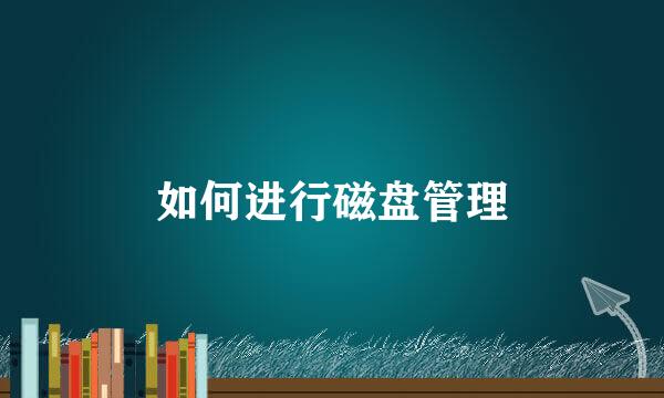 如何进行磁盘管理