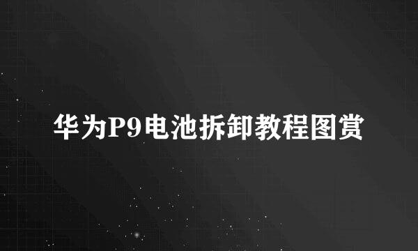 华为P9电池拆卸教程图赏
