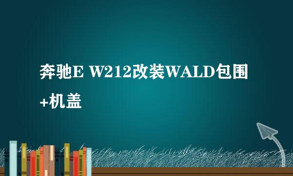 奔驰E W212改装WALD包围+机盖