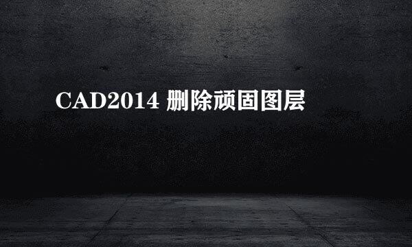 CAD2014 删除顽固图层