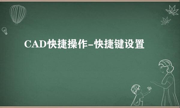 CAD快捷操作-快捷键设置