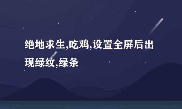 绝地求生,吃鸡,设置全屏后出现绿纹,绿条