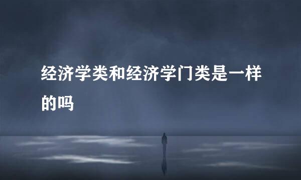 经济学类和经济学门类是一样的吗