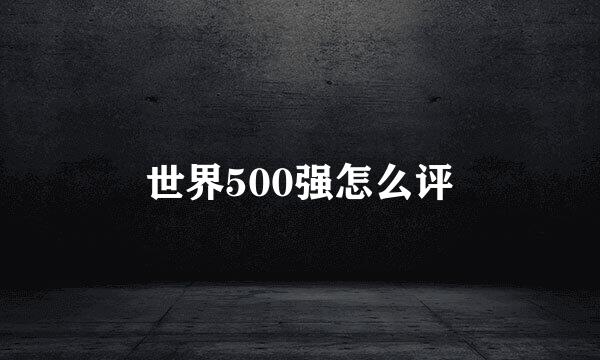 世界500强怎么评
