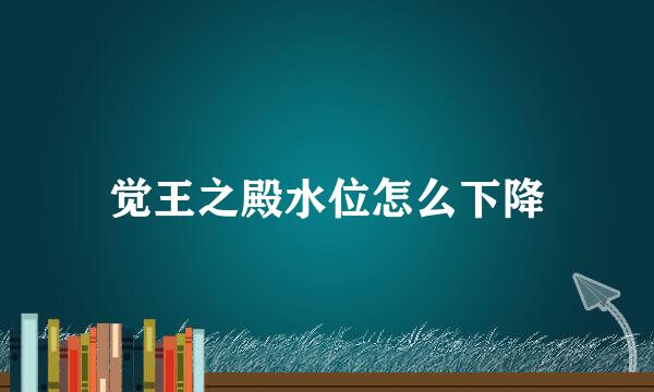觉王之殿水位怎么下降
