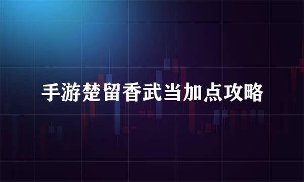 手游楚留香武当加点攻略