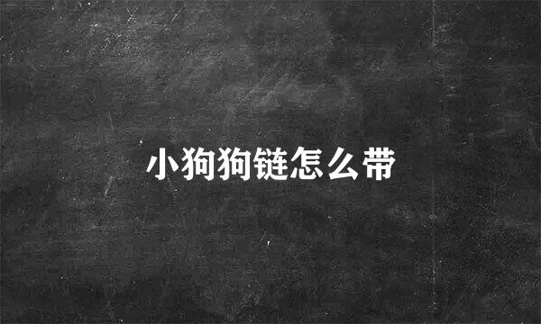 小狗狗链怎么带