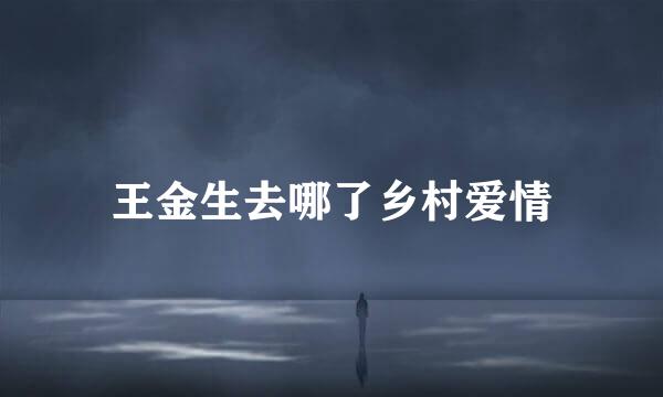 王金生去哪了乡村爱情