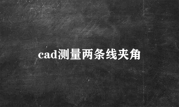 cad测量两条线夹角