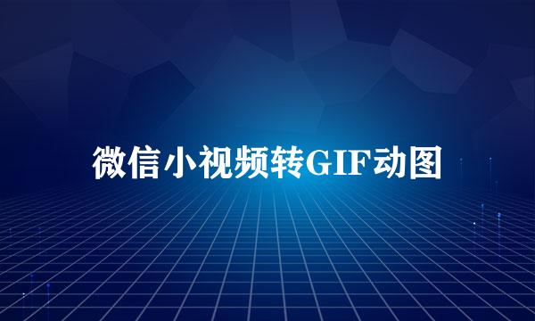 微信小视频转GIF动图