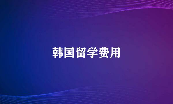 韩国留学费用