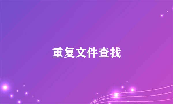 重复文件查找