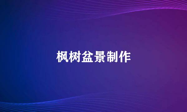 枫树盆景制作