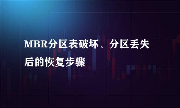 MBR分区表破坏、分区丢失后的恢复步骤