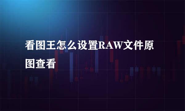 看图王怎么设置RAW文件原图查看