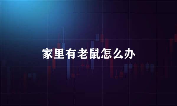 家里有老鼠怎么办