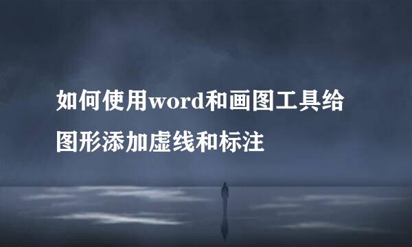 如何使用word和画图工具给图形添加虚线和标注