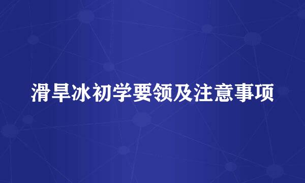 滑旱冰初学要领及注意事项