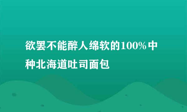 欲罢不能醉人绵软的100%中种北海道吐司面包