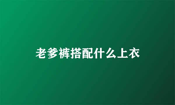 老爹裤搭配什么上衣