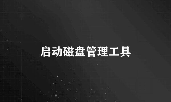 启动磁盘管理工具