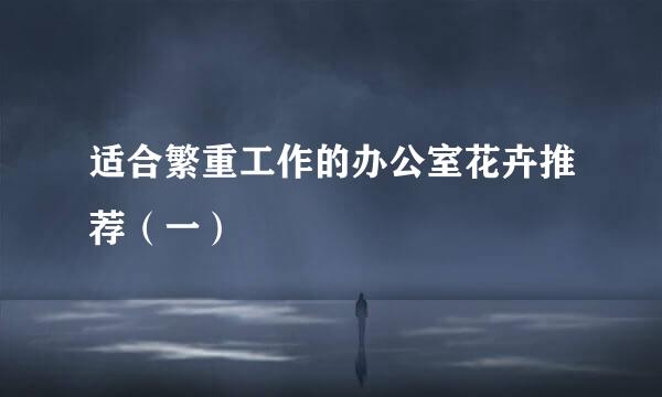 适合繁重工作的办公室花卉推荐（一）