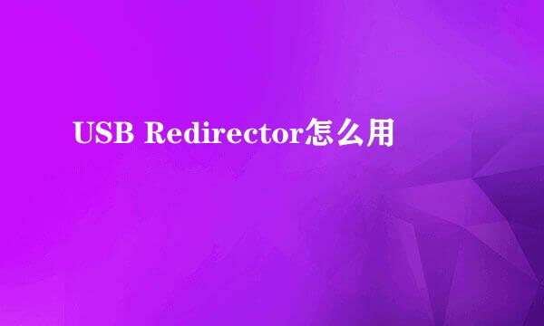USB Redirector怎么用