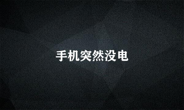 手机突然没电
