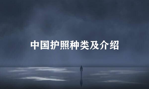 中国护照种类及介绍