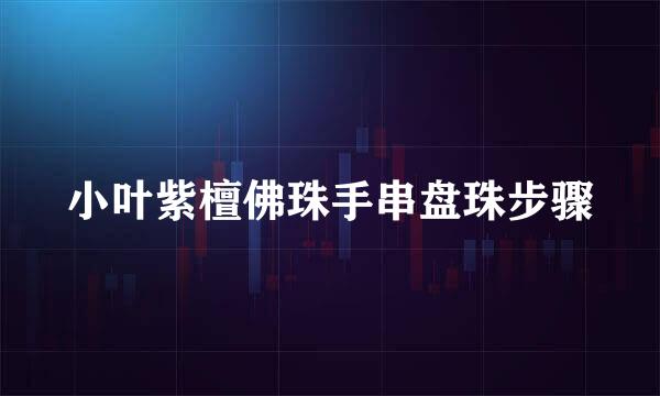 小叶紫檀佛珠手串盘珠步骤