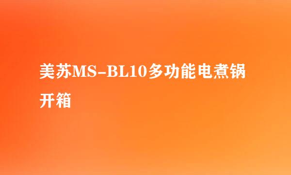 美苏MS-BL10多功能电煮锅开箱