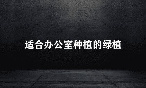 适合办公室种植的绿植