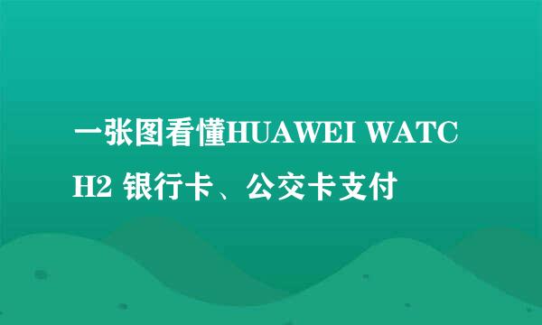 一张图看懂HUAWEI WATCH2 银行卡、公交卡支付