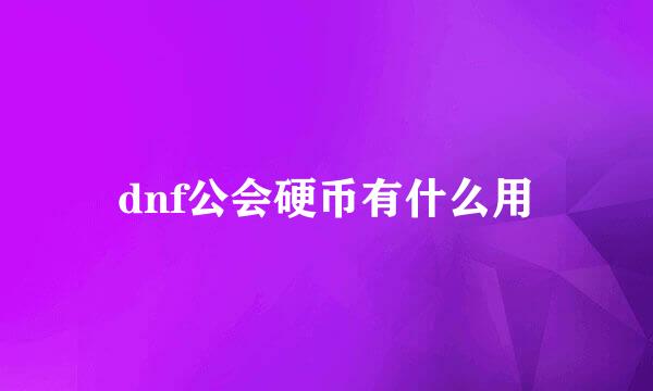 dnf公会硬币有什么用