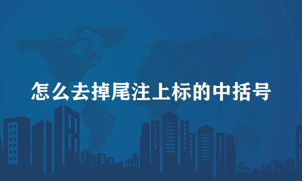 怎么去掉尾注上标的中括号