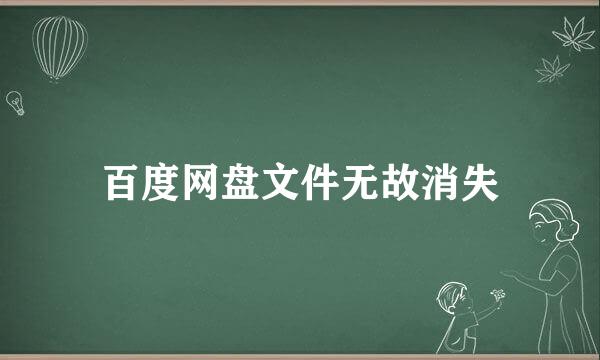 百度网盘文件无故消失