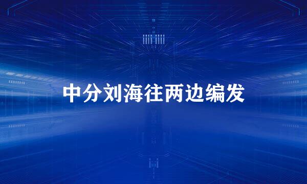 中分刘海往两边编发