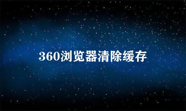360浏览器清除缓存