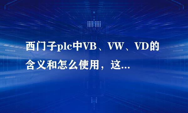 西门子plc中VB、VW、VD的含义和怎么使用，这些地址选用有什么标准