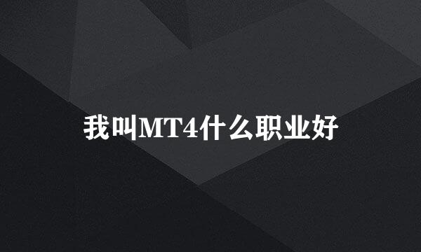 我叫MT4什么职业好